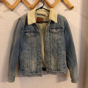 Levis Denim Sherpa Trucker Jacket - S
